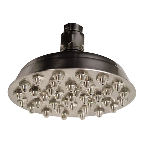 Whitehaus Showerhaus Small Sunflower Rainfall Showerhead With 37 Nozzles - Solid Brass Construction - WHSM01-6-BN