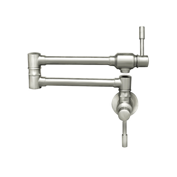 Whitehaus Waterhaus Lead Free, Solid Stainless Steel Wall Mount Pot Filler - WHST10003-005SK-BSS