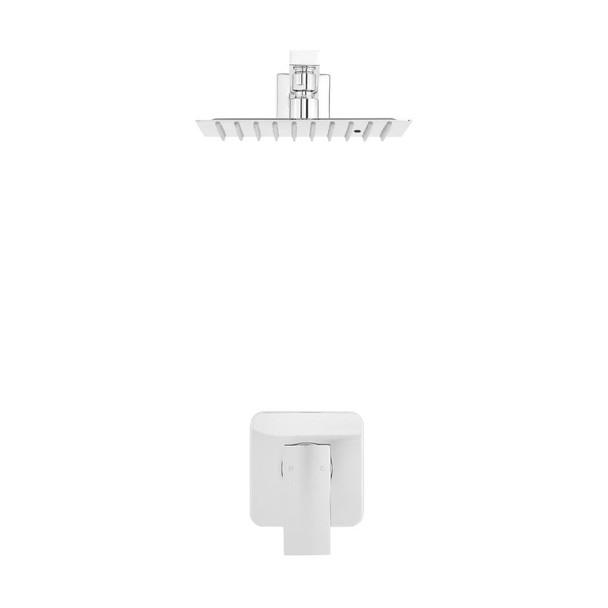 Concorde Single-Handle 1 Spray 8" Wall Mounted Fixed Shower Head in Chrome (Valve Included)  SM-SH01C 