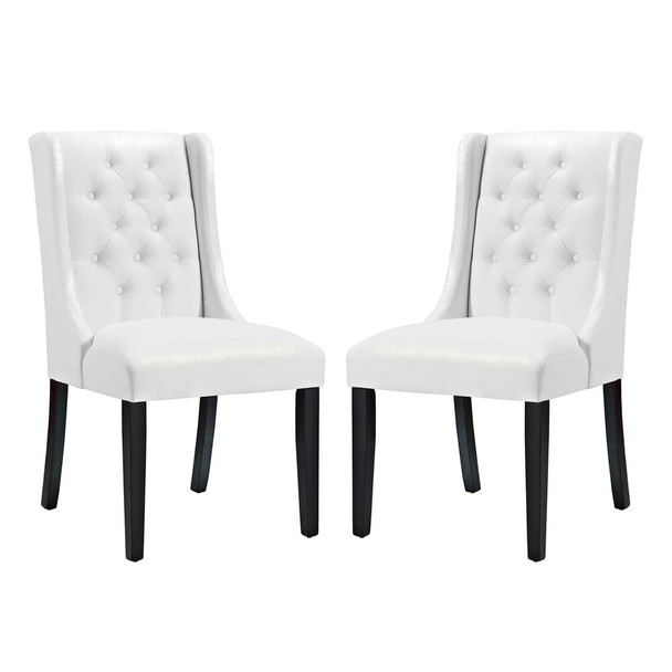 Modway Baronet Dining Chair Vinyl Set Of 2 - EEI-3950-WHI