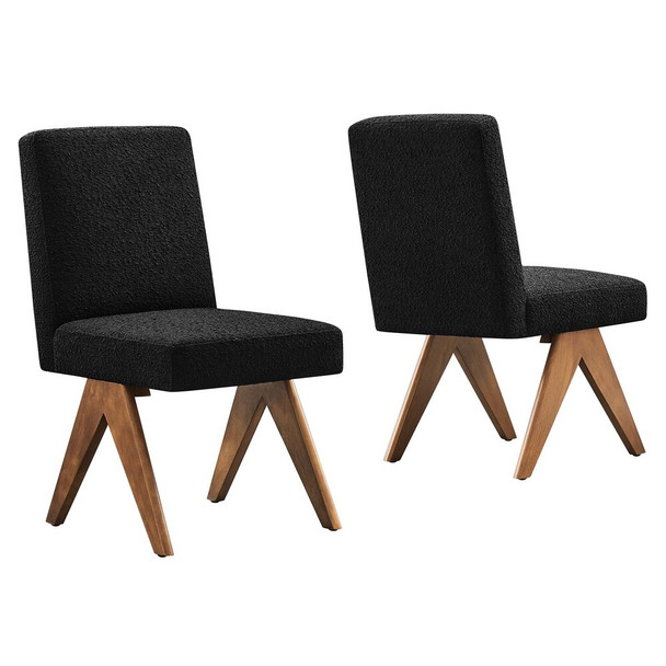 Modway Lyra Boucle Fabric Dining Room Side Chair - Set Of 2 - EEI-6508