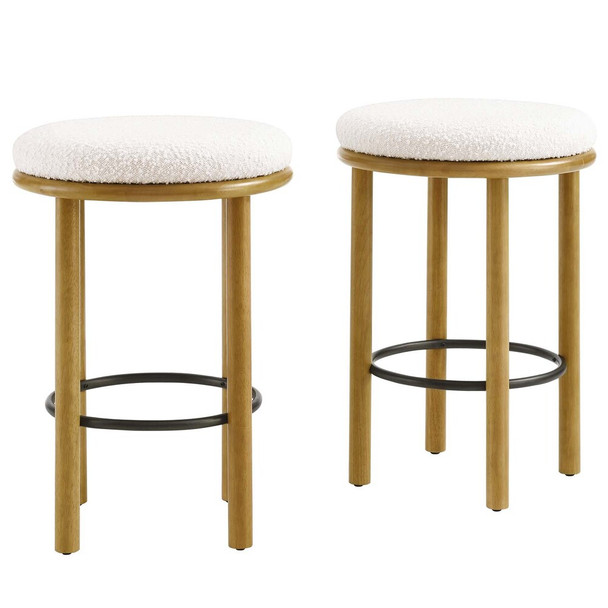 Modway Fable Boucle Fabric Counter Stools - Set Of 2 - EEI-6818