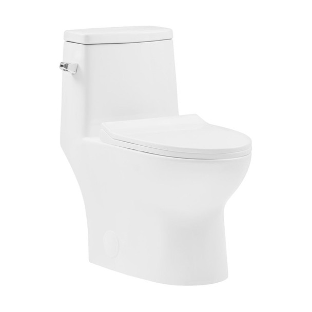 Ivy One-Piece Elongated Toilet Left Side Flush, 10" Rough-In 1.28 gpf SM-1T124