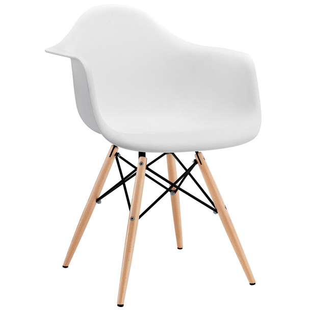 Modway Pyramid Dining Armchair EEI-182-WHI White