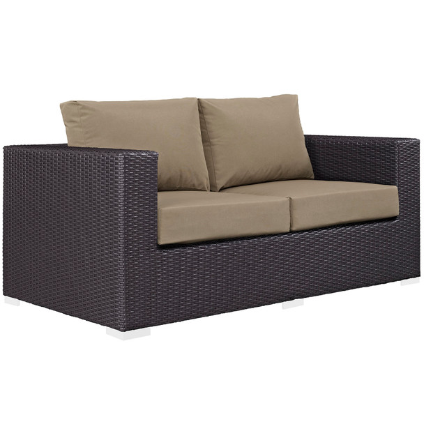 Modway Convene Outdoor Patio Loveseat EEI-1907-EXP-MOC Espresso Mocha