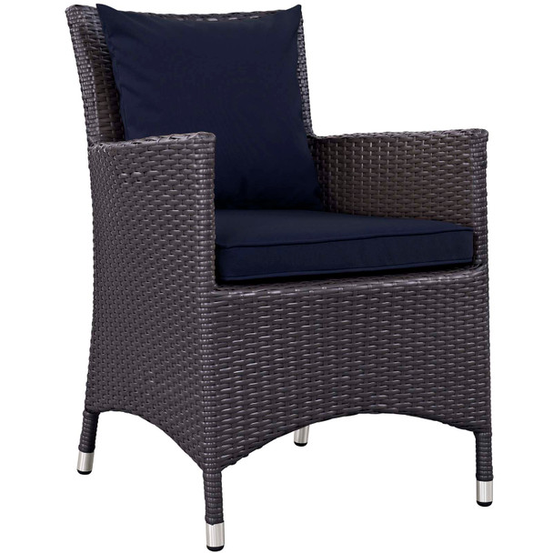 Modway Convene Dining Outdoor Patio Armchair EEI-1913-EXP-NAV Espresso Navy