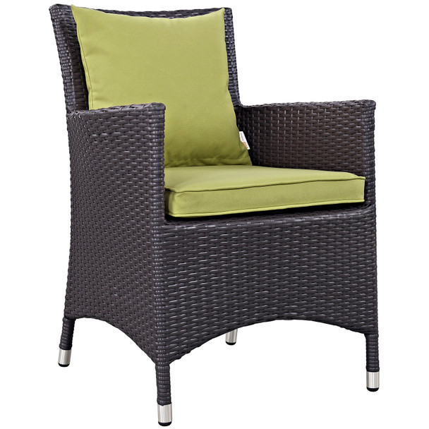 Modway Convene Dining Outdoor Patio Armchair EEI-1913-EXP-PER Espresso Peridot