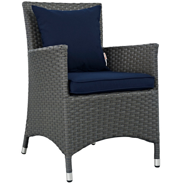 Modway Sojourn Dining Outdoor Patio Sunbrella® Armchair EEI-1924-CHC-NAV Canvas Navy