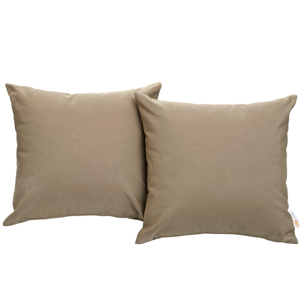 Modway Convene Two Piece Outdoor Patio Pillow Set EEI-2001-MOC Mocha