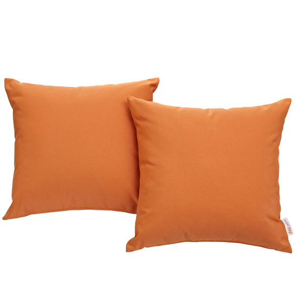 Modway Convene Two Piece Outdoor Patio Pillow Set EEI-2001-ORA Orange