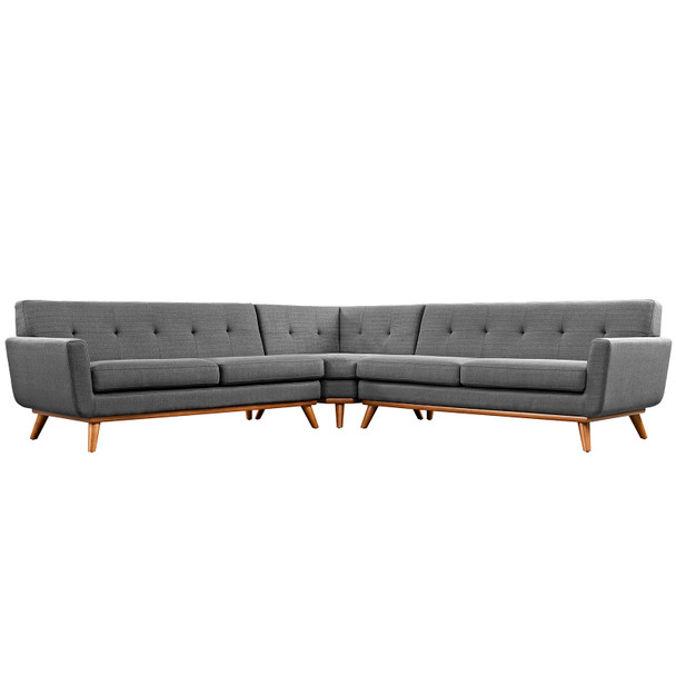Modway Engage L-Shaped Sectional Sofa EEI-2108-DOR-SET Gray