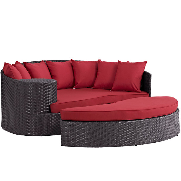 Modway Convene Outdoor Patio Daybed EEI-2176-EXP-RED Espresso Red