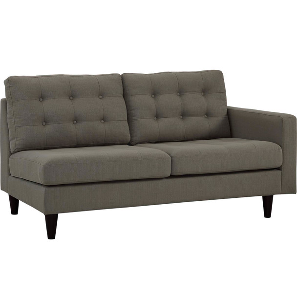 Modway Empress Right-Facing Upholstered Fabric Loveseat EEI-2595-GRA Granite