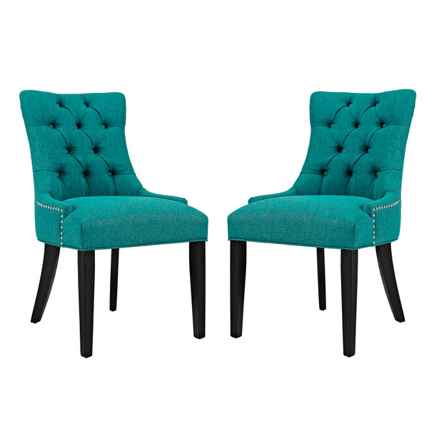 Modway Regent Dining Side Chair Fabric Set of 2 EEI-2743-TEA-SET Teal