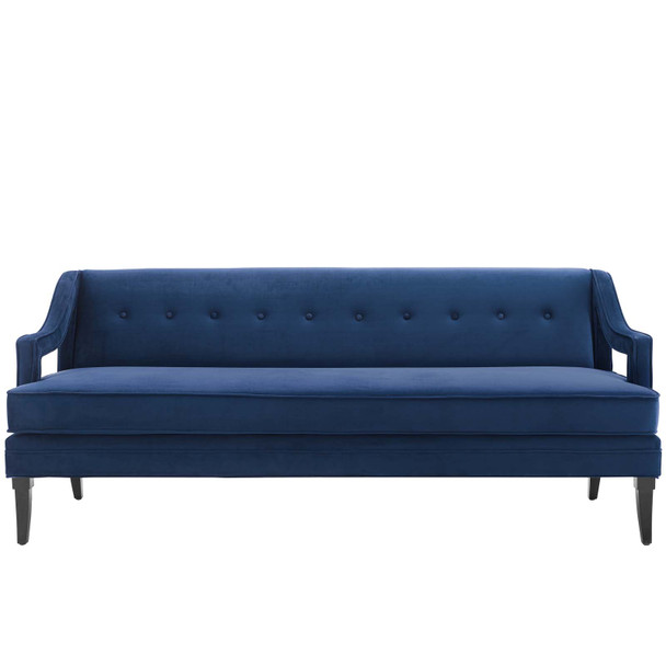 Modway Concur Button Tufted Performance Velvet Sofa EEI-2997-NAV Navy