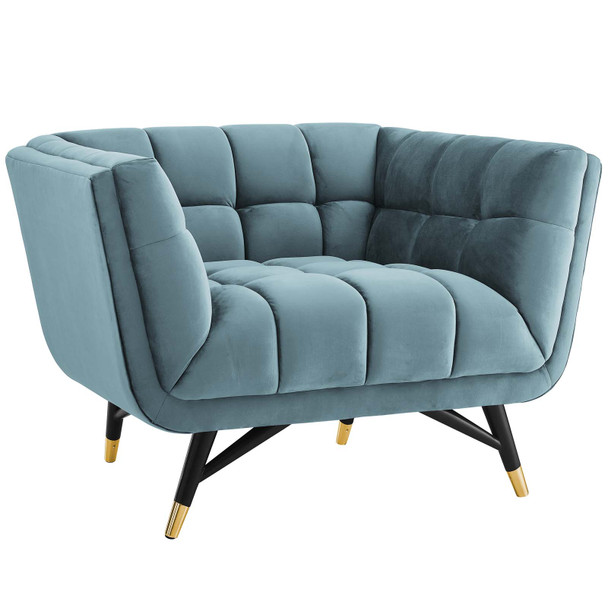 Modway Adept Performance Velvet Armchair EEI-3060-SEA Sea Blue