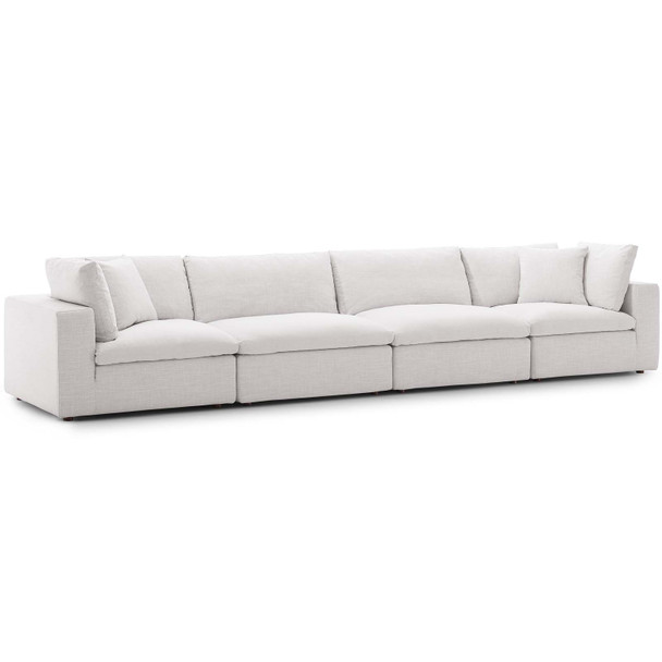 Modway Commix Down Filled Overstuffed 4 Piece Sectional Sofa Set EEI-3357-BEI Beige