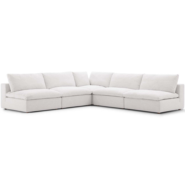 Modway Commix Down Filled Overstuffed 5 Piece Sectional Sofa Set EEI-3360-BEI Beige