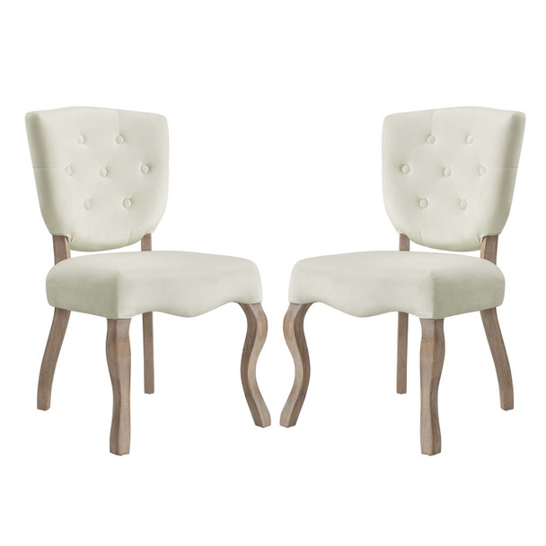 Modway Array Dining Side Chair Set of 2 EEI-3381-IVO Ivory