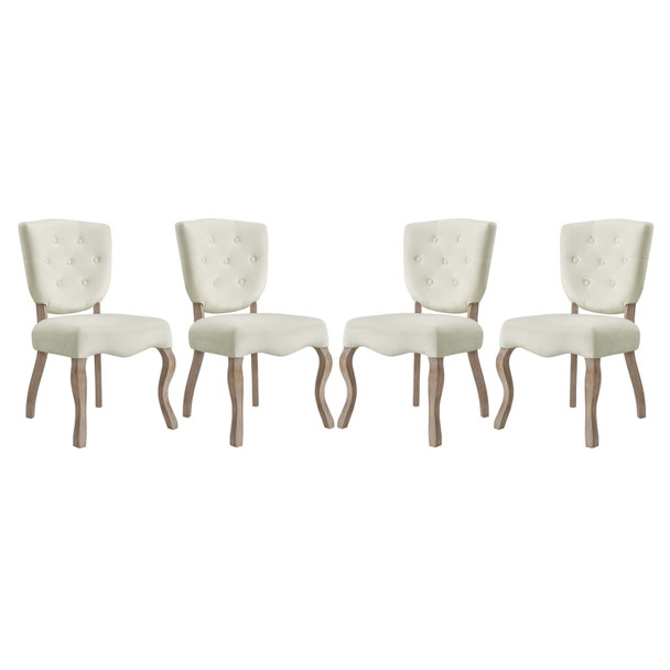 Modway Array Dining Side Chair Set of 4 EEI-3382-IVO Ivory