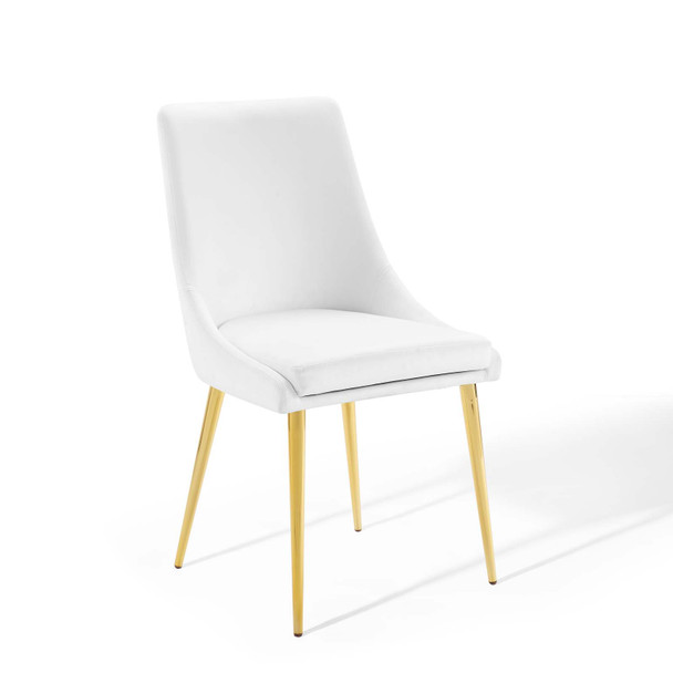 Modway Viscount Modern Accent Performance Velvet Dining Chair EEI-3416-WHI White