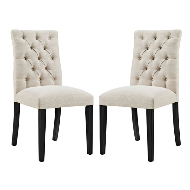 Modway Duchess Dining Chair Fabric Set of 2 EEI-3474-BEI Beige