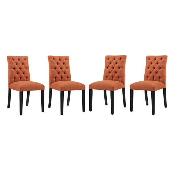 Modway Duchess Dining Chair Fabric Set of 4 EEI-3475-ORA Orange