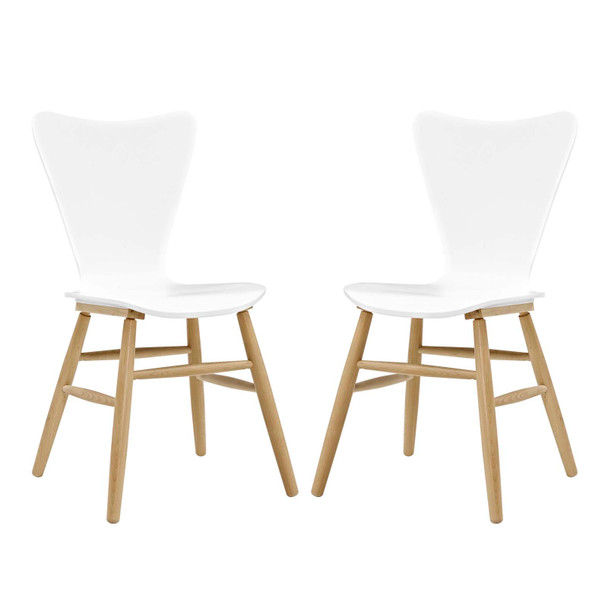 Modway Cascade Dining Chair Set of 2 EEI-3476-WHI White