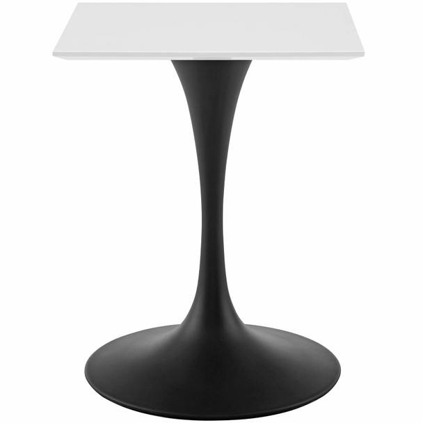 Modway Lippa 24" Square Wood Top Dining Table EEI-3512-BLK-WHI