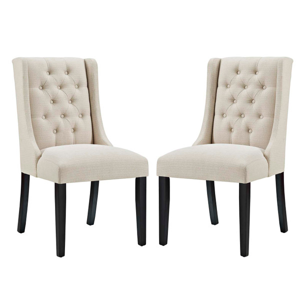 Modway Baronet Dining Chair Fabric Set of 2 EEI-3557-BEI