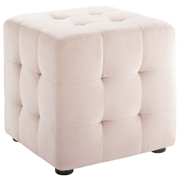 Modway Contour Tufted Cube Performance Velvet Ottoman EEI-3577-PNK