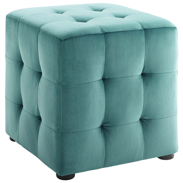 Modway Contour Tufted Cube Performance Velvet Ottoman EEI-3577-TEA