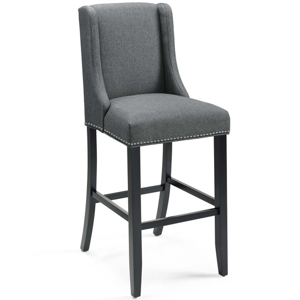 Modway Baron Upholstered Fabric Bar Stool EEI-3737-GRY Gray