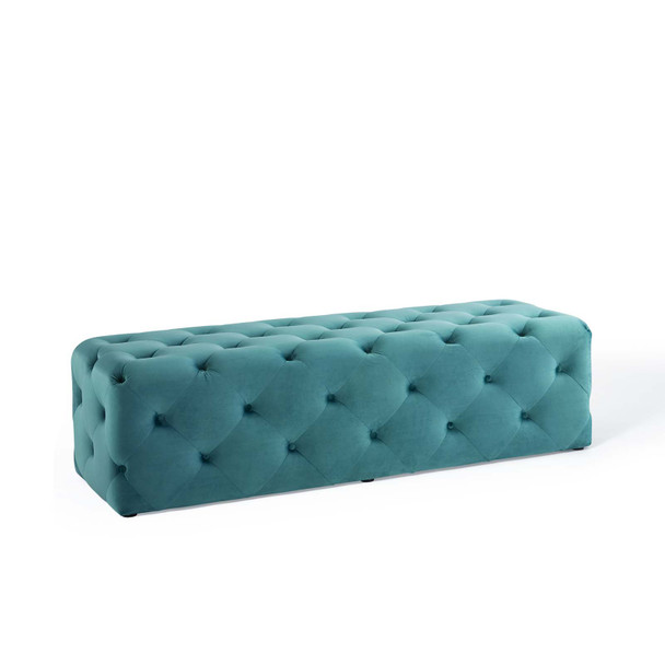 Modway Amour 60" Tufted Button Entryway Performance Velvet Bench EEI-3770-SEA Sea Blue