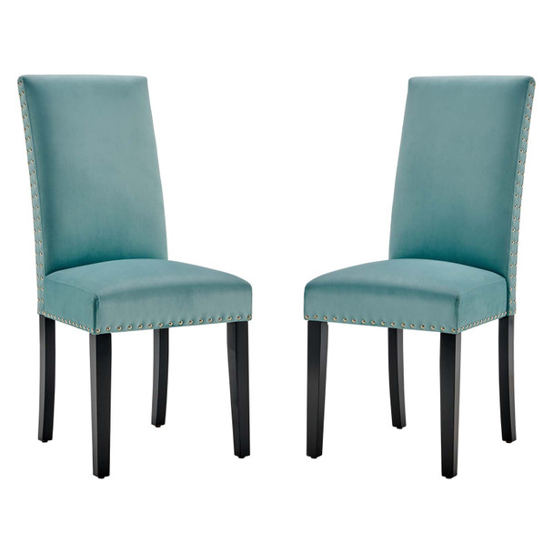 Modway Parcel Performance Velvet Dining Side Chairs - Set of 2 EEI-3779-MIN Mint
