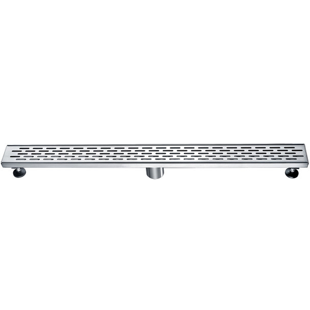 ALFI brand ABLD32C-BSS 32" Modern Stainless Steel Linear Shower Drain with Groove Holes
