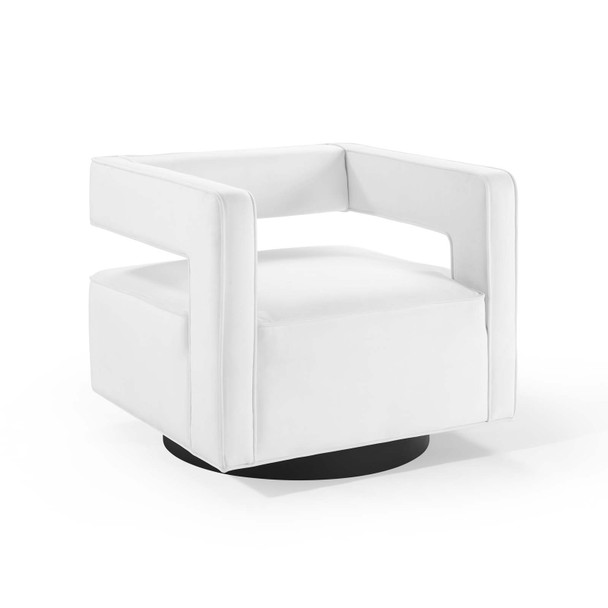 Modway Booth Performance Velvet Swivel Armchair EEI-3948-WHI White