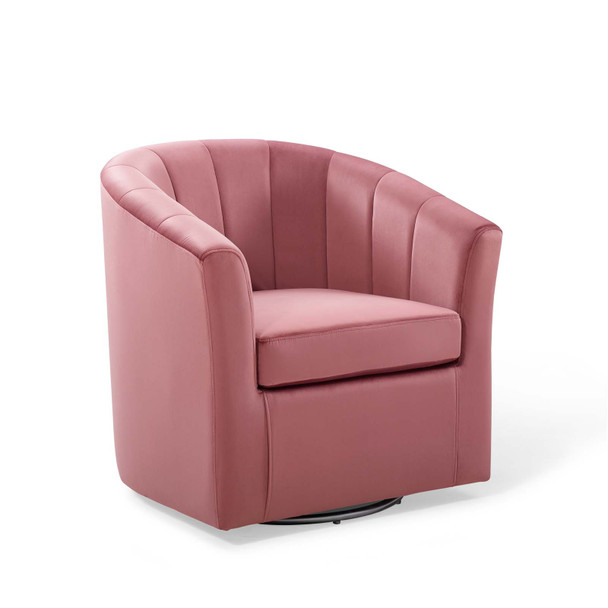 Modway Prospect Performance Velvet Swivel Armchair EEI-4139-DUS Dusty Rose