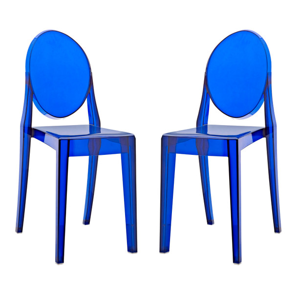Modway Casper Dining Chairs Set of 2 EEI-906-BLU Blue