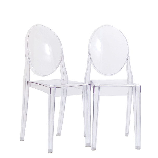 Modway Casper Dining Chairs Set of 2 EEI-906-CLR Clear