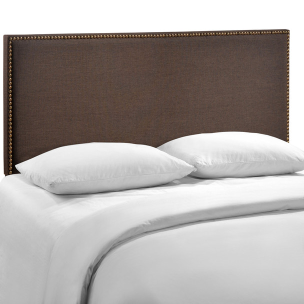 Modway Region Nailhead Queen Upholstered Headboard MOD-5215-DBR Dark Brown