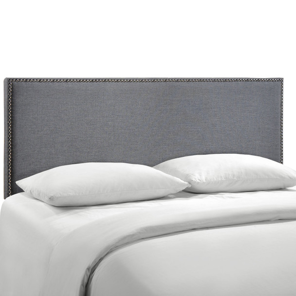 Modway Region Nailhead Queen Upholstered Headboard MOD-5215-SMK Smoke