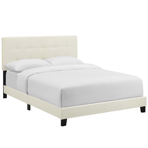 Modway Amira Full Performance Velvet Bed MOD-5859-IVO Ivory