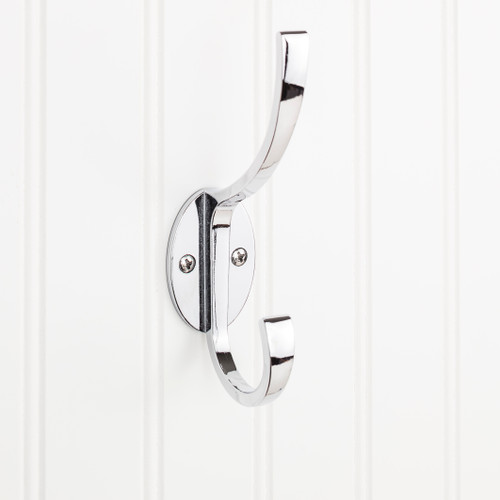 YD15-187PC 1-7/8 Elements Double Wall Mount Hook in Polished