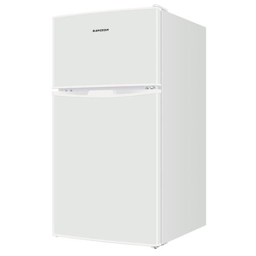 BANGSON Mini Fridge with Freezer, 2 Door Small Refrigerator with