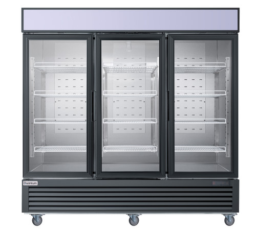 Quantum 3 glass door merchandiser refrigerator (front) Quantum 3 glass door merchandiser refrigerator (front)
