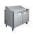 QUANTUM COMMERCIAL 48" 2 DOOR 12 PAN SALAD/SANDWICH PREP TABLE (front/side)