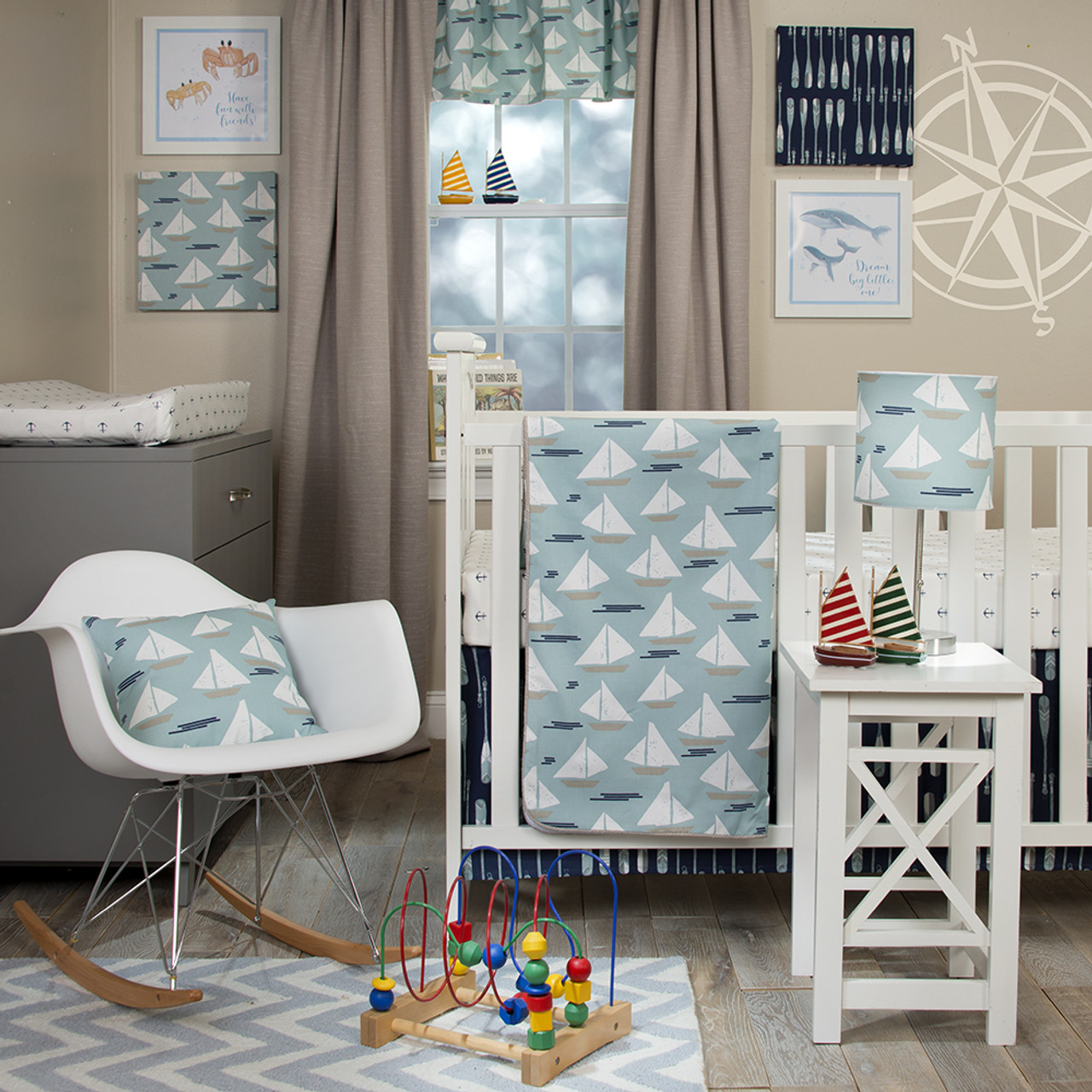 sailboat nursery bedding