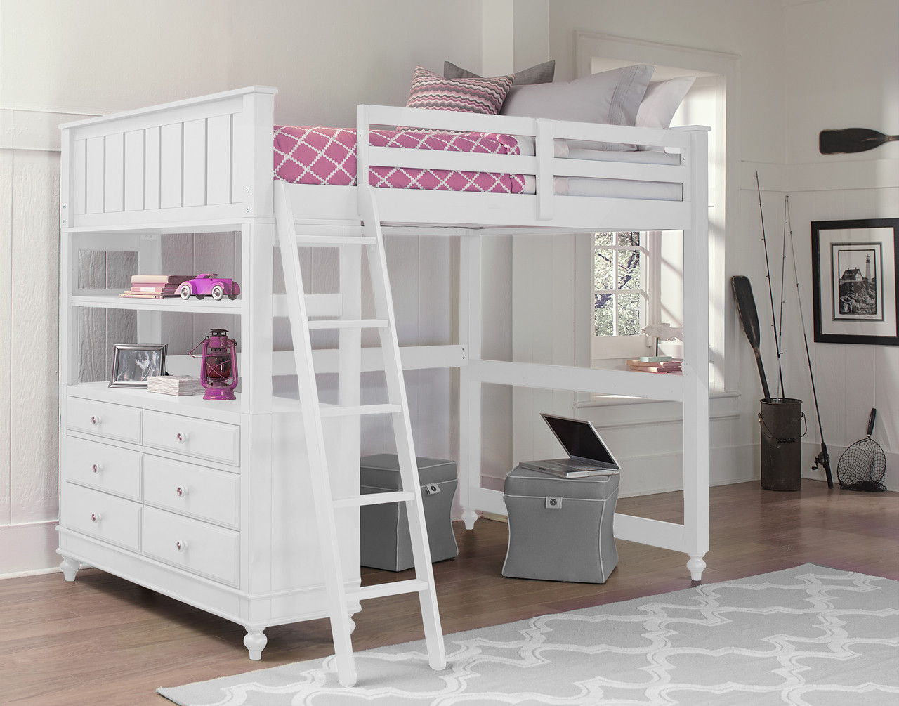 loft bed and crib