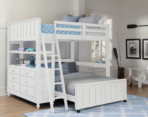 ne kids lake house loft bed with desk